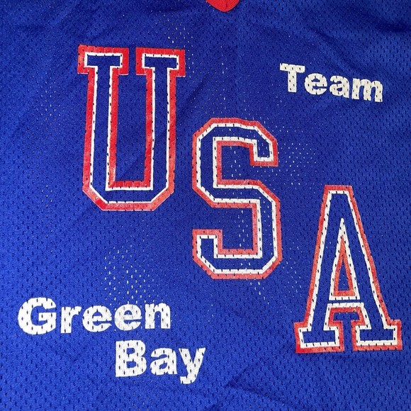 Vintage Green Bay USA Team Hockey Jersey RARE Size XL McCarthy Sorensen Athletic - Picture 2 of 9